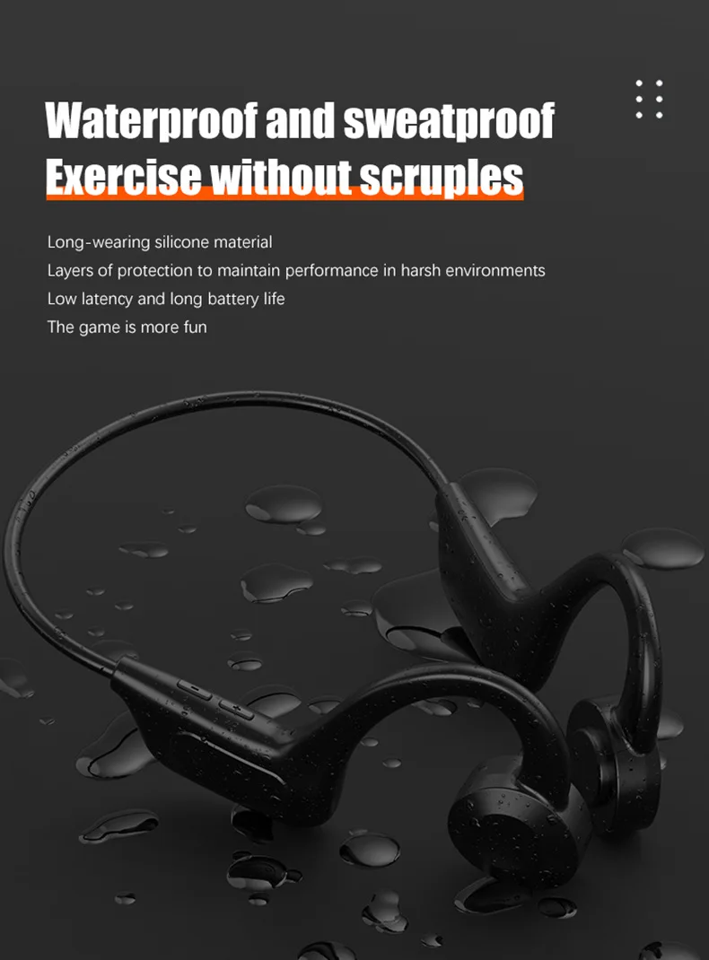 New Sports Sweat Resistant Bluetooth Earphones Bone Conduction Wireless Headphone Pluggable TF Card Without Delay
New Sports Sweat Resistant Bluetooth Earphones Bone Conduction Wireless Headphone Pluggable TF Card Without Delay
