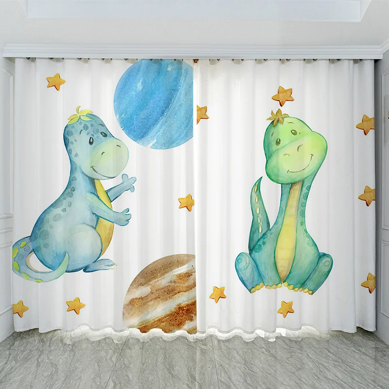 Custom Cartoon Children Dinosaur Animal Children's Room Boy Bedroom Tatami Partition Perforated Thin Bay Window Curtain Fabric 2
Custom Cartoon Children Dinosaur Animal Children's Room Boy Bedroom Tatami Partition Perforated Thin Bay Window Curtain Fabric 2