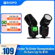 TRIOPO R1 Canon Nikon round head camera top flash hot shoe SLR camera external external shooting light portrait magnetic suction TRIOPO R1 Canon Nikon round head camera top flash hot shoe SLR camera external external shooting light portrait magnetic suction