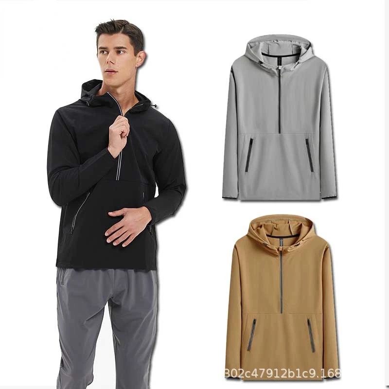 LULU Quick Drying Men's Sports Long Sleeve Standing Neck Loose Basketball Training Suit Outdoor Running Windbreaker Top
LULU Quick Drying Men's Sports Long Sleeve Standing Neck Loose Basketball Training Suit Outdoor Running Windbreaker Top