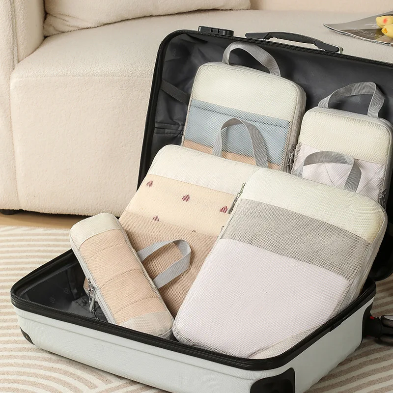 7PCS Large capacity Travel storage bag compressible packaging cubes foldable waterproof suitcase nylon portable bag luggage rack
7PCS Large capacity Travel storage bag compressible packaging cubes foldable waterproof suitcase nylon portable bag luggage rack