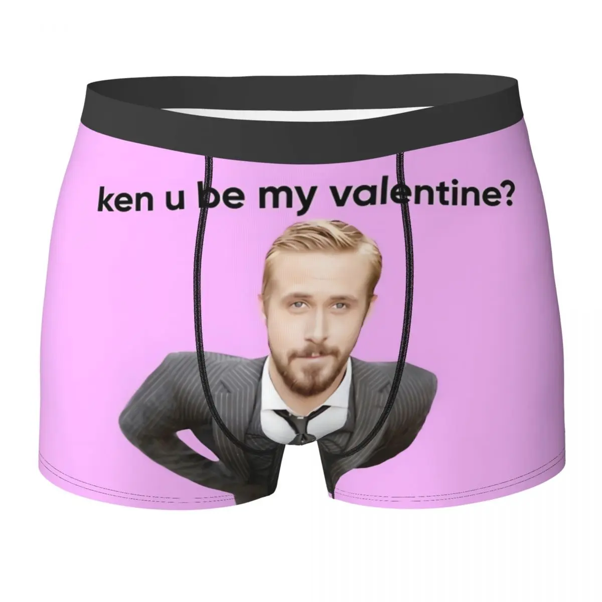 

Ryan Gosling Valentines Day Underwear Ken You Be My Valentine Pattern Boxer Shorts High Quality Male Underpants Cute Boxer Brief