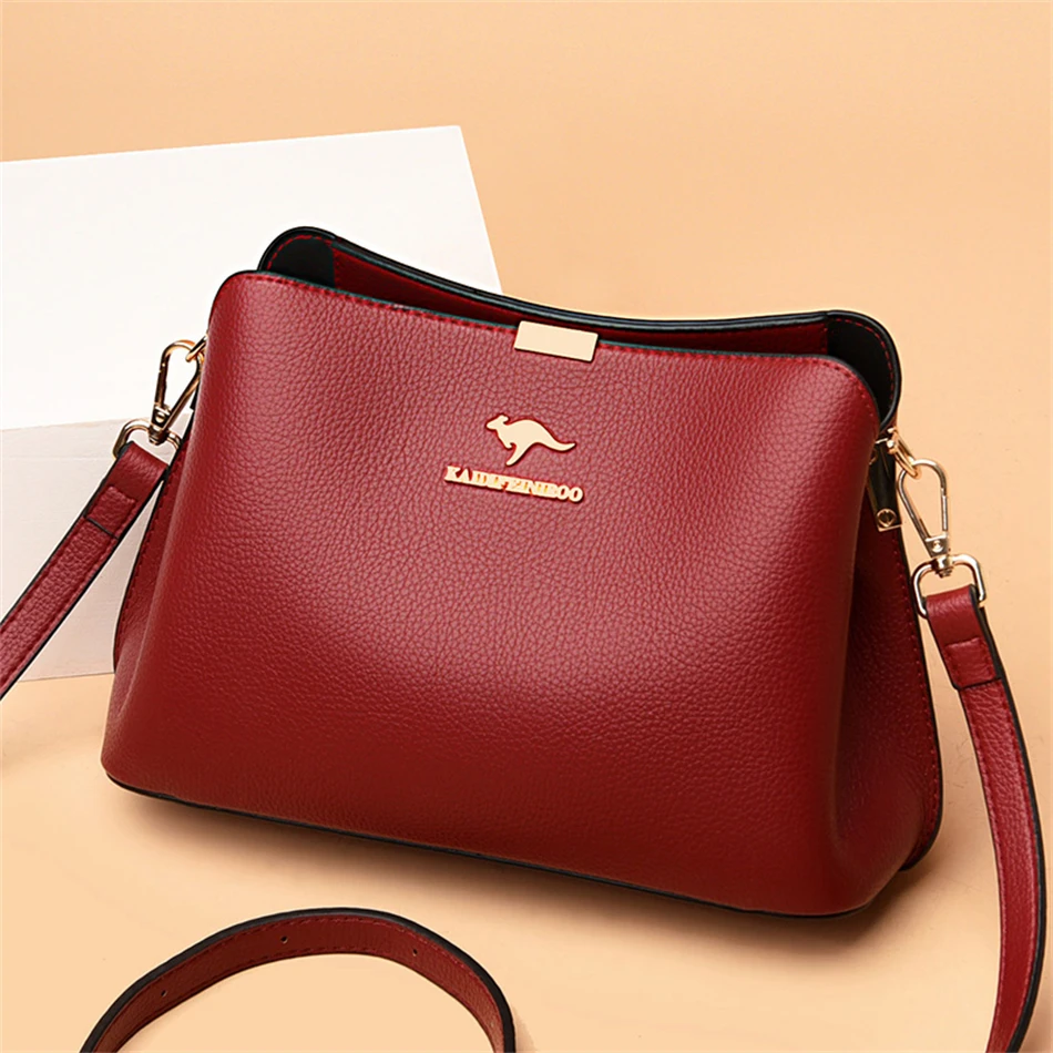 Solid Color Luxury Designer High Quality Leather Women's Handbag Purses Multifunctional Ladies Shoulder Messenger Bags Sac Femme 
Solid Color Luxury Designer High Quality Leather Women's Handbag Purses Multifunctional Ladies Shoulder Messenger Bags Sac Femme