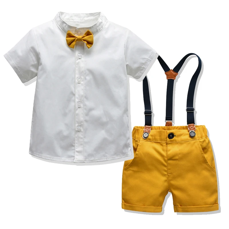 Boy Formal Clothing Suit Kid Solid Shirt Bow Yellow Shorts Belt Clothes Set Wedding Birthday Toddler Children Kids Boy Outerwear
Boy Formal Clothing Suit Kid Solid Shirt Bow Yellow Shorts Belt Clothes Set Wedding Birthday Toddler Children Kids Boy Outerwear