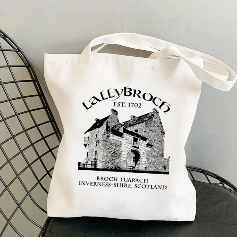 

Сумка-шоппер Lallybroch Outlander Kawaii, женская сумка для покупок в стиле Харадзюку, холщовая сумка-шоппер, женская сумка-тоут