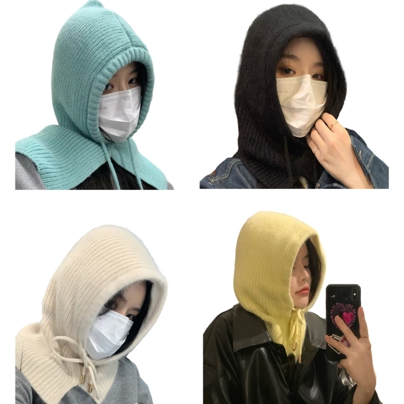 Soft Warm Balaclava Cap Crochet Hooded Scarf Hat for Skiing Hiking Universal Lady Windproof Shawl Hat with Neck Covers
Soft Warm Balaclava Cap Crochet Hooded Scarf Hat for Skiing Hiking Universal Lady Windproof Shawl Hat with Neck Covers