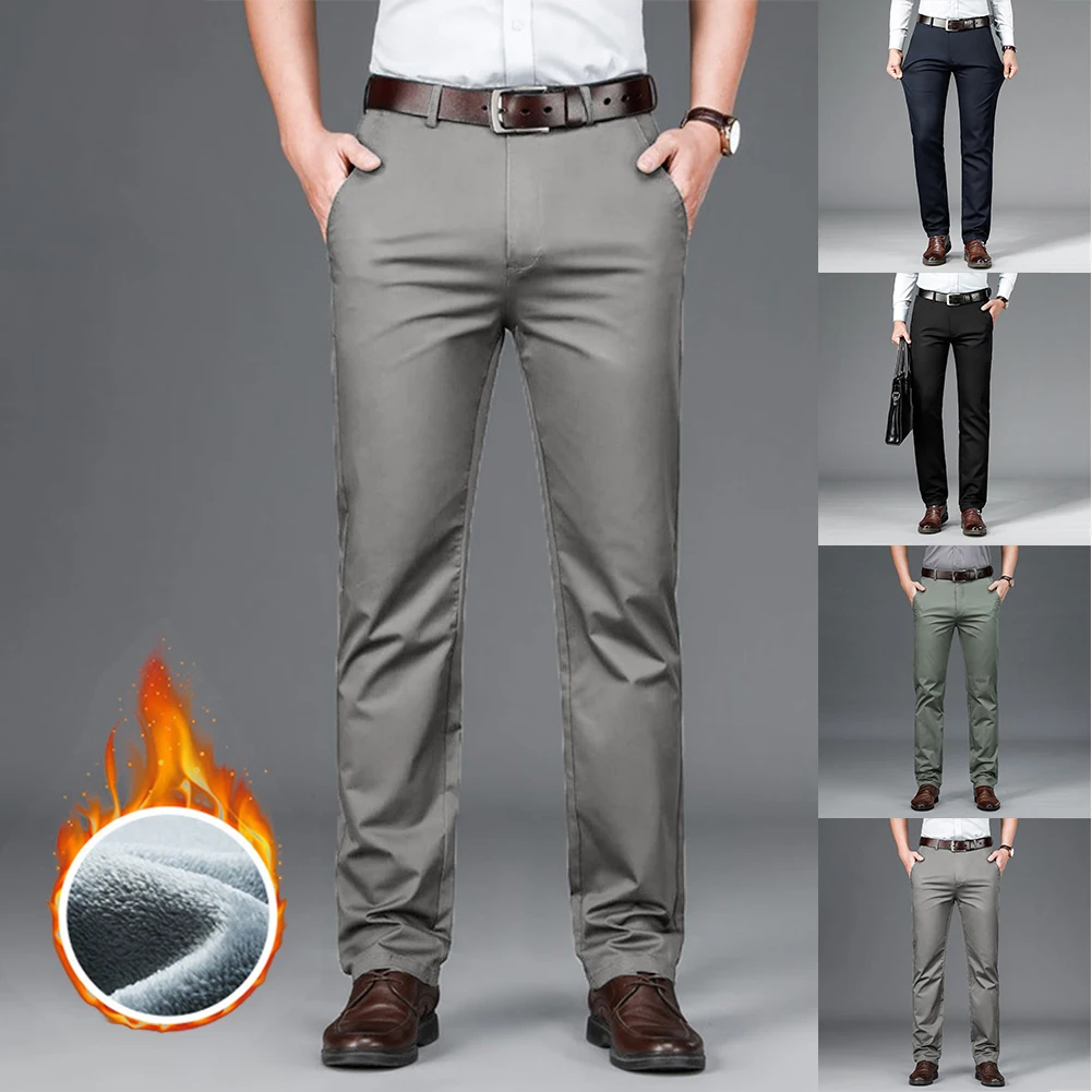 Mens Winter Warm Casual Fleece Lined Stretch Slim Fit Formal Straight Chino Pants Business Trousers
Mens Winter Warm Casual Fleece Lined Stretch Slim Fit Formal Straight Chino Pants Business Trousers