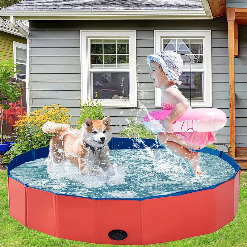 

Dog Swimming Pool Foldable Pet Bath Swimming Tub Bathtub Pet Collapsible Bathing Pool for Dogs Cats Kids Big Size Bathing Pool