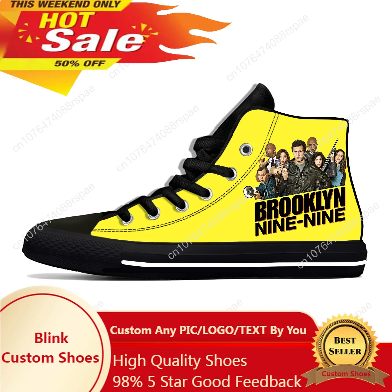 

Brooklyn Nine Nine Brooklyn 99 Cool Fashion Funny Casual Cloth Shoes High Top Lightweight Breathable 3D Print Men Women Sneakers