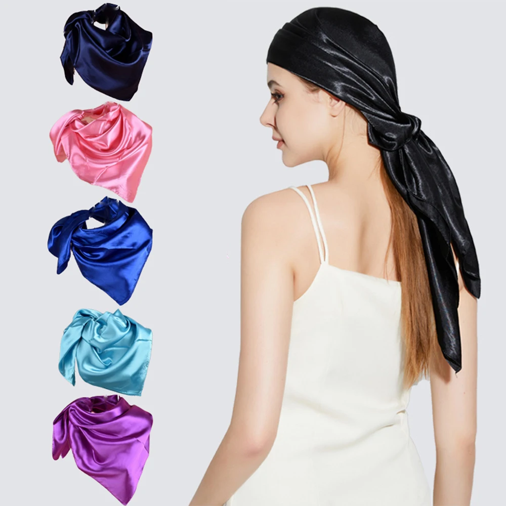 90*90cm Imitation Silk Scarf Muslim Hijab Scarf Silk Satin Headband Hair Scarves Solid Color Neckerchief All Match DIY Bandana
90*90cm Imitation Silk Scarf Muslim Hijab Scarf Silk Satin Headband Hair Scarves Solid Color Neckerchief All Match DIY Bandana