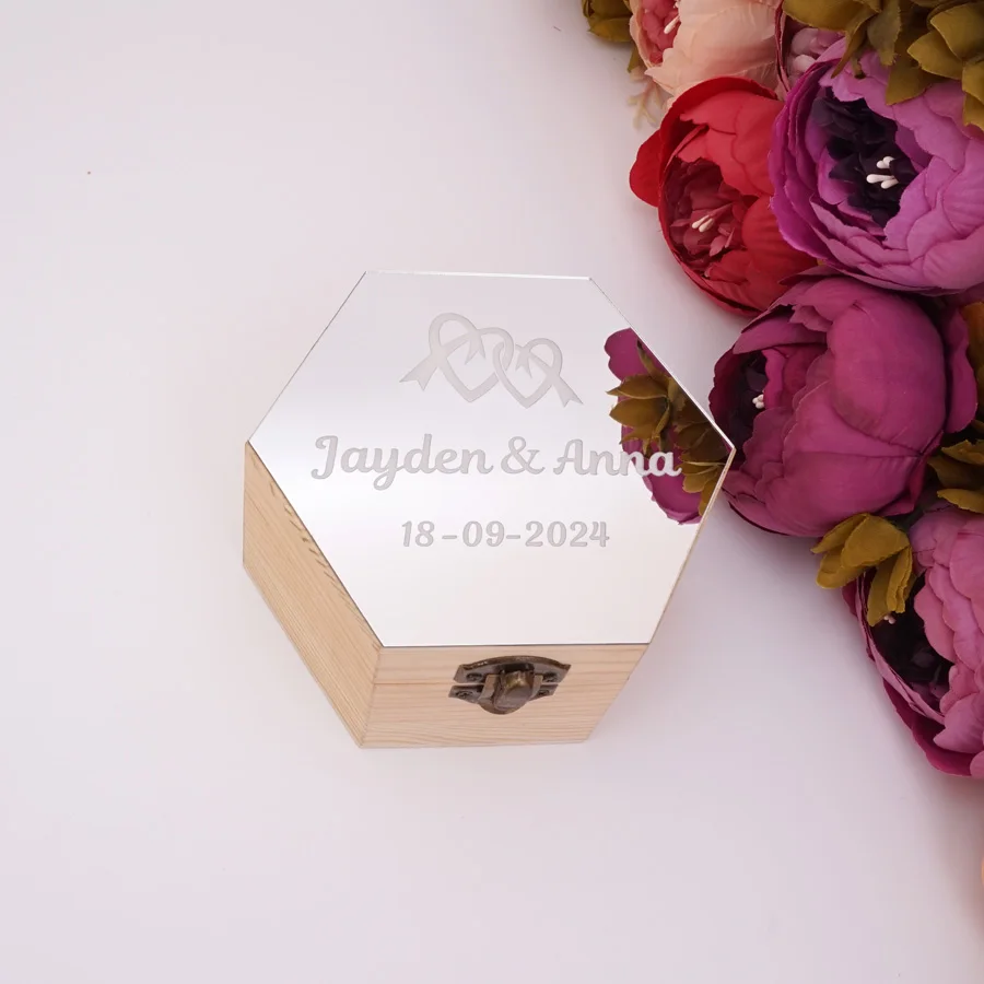 Personalized Cute Wooden Hexagon Mystery Boxes With Acrylic Mirror Cover For Wedding Party Decoration Favors Lovely Gift
Personalized Cute Wooden Hexagon Mystery Boxes With Acrylic Mirror Cover For Wedding Party Decoration Favors Lovely Gift