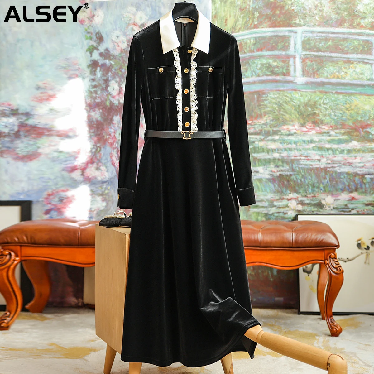 Luxury Black Fake Two Piece Set Women's Dress Fashion Spell Color Fashion Elegant Office Lady Slim Single Breasted Dresses
Luxury Black Fake Two Piece Set Women's Dress Fashion Spell Color Fashion Elegant Office Lady Slim Single Breasted Dresses