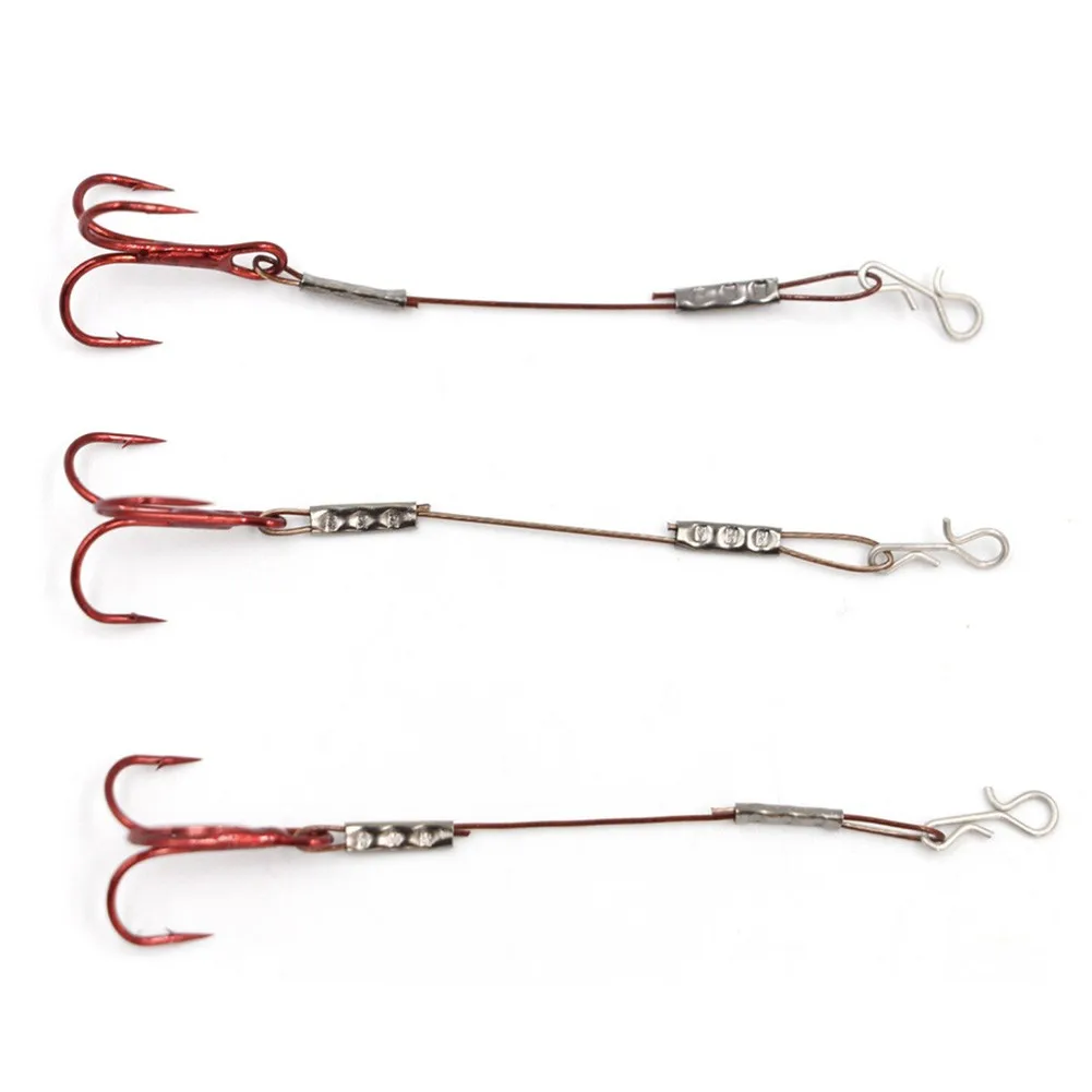 Durable Treble Hooks High Quality Lure Perch Random Color Stainless Steel Treble Hook 3pcs Bass Pike Lure Tool
Durable Treble Hooks High Quality Lure Perch Random Color Stainless Steel Treble Hook 3pcs Bass Pike Lure Tool