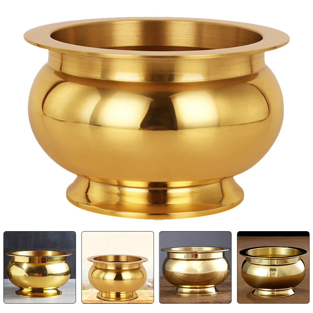 

Buddhist Incense Burner Copper Treasure Basin Fengshui Incense Cone Stick Holder Buddha Offering Bowl Chinese Incense Burner