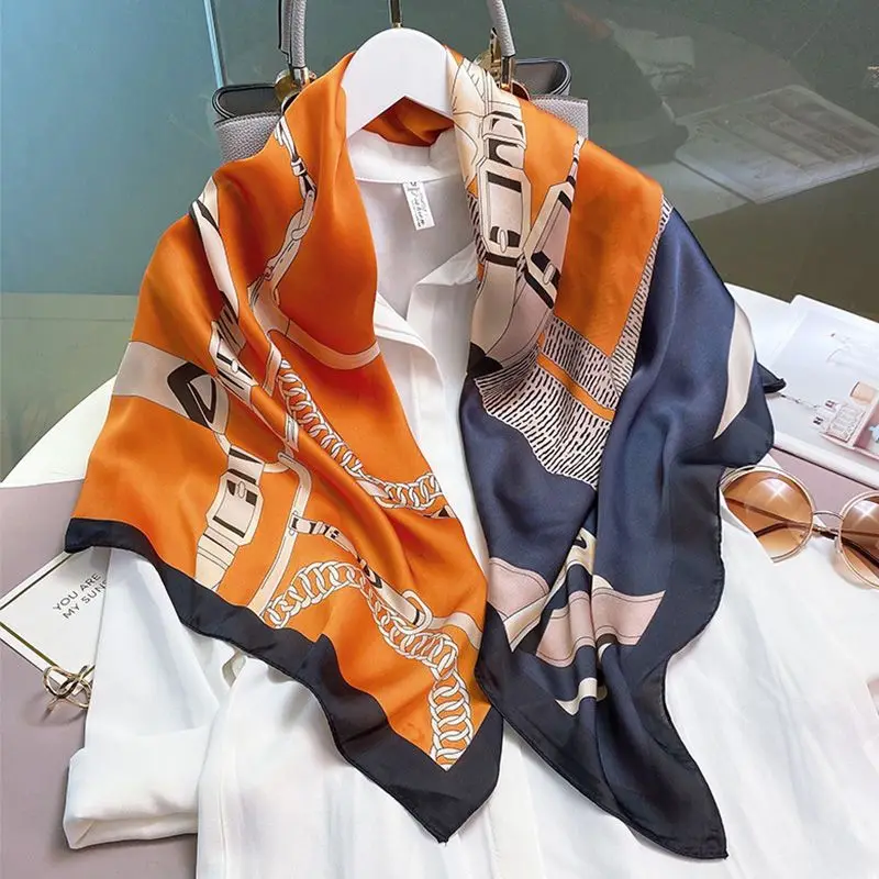Silk scarf female Korean version of everything 90cm fashion imitation silk large square scarf spring and winter scarf scarf thin
Silk scarf female Korean version of everything 90cm fashion imitation silk large square scarf spring and winter scarf scarf thin
