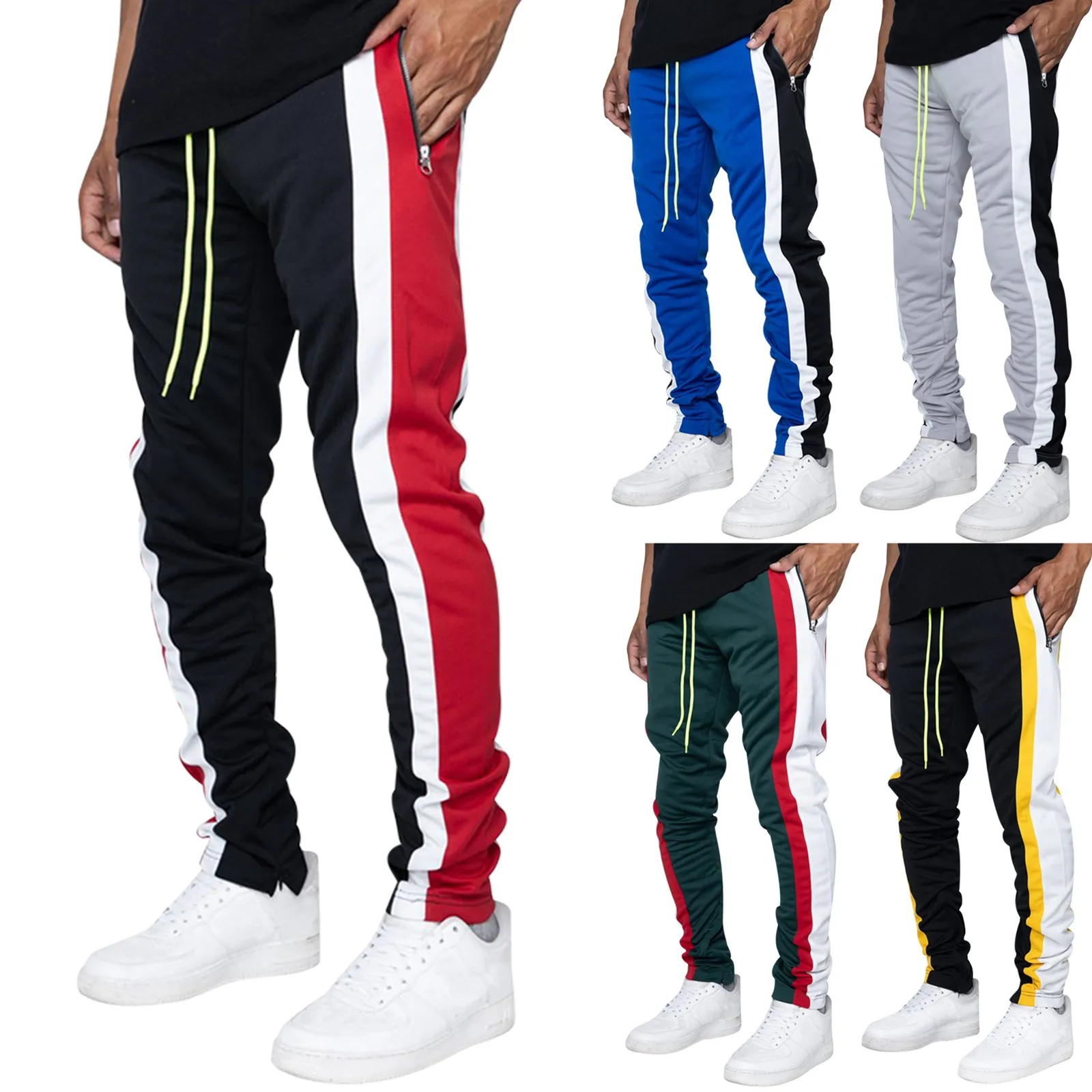 Men's Sports Fitness Pants Fashion Street Hip Hop Color Blocking Long Pants Casual Loose Drawstring Elastic Waist Trousers
Men's Sports Fitness Pants Fashion Street Hip Hop Color Blocking Long Pants Casual Loose Drawstring Elastic Waist Trousers