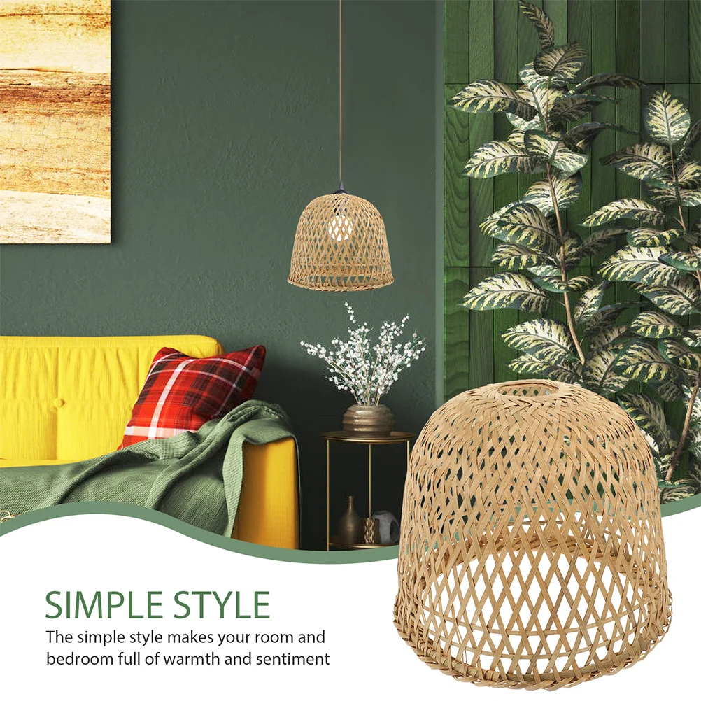 Bamboo Lampshade Handmade Weave Light Bulb Cage Guard Wicker Chandelier Cover Woven Shade Rustic Hanging Fixture Replacement
Bamboo Lampshade Handmade Weave Light Bulb Cage Guard Wicker Chandelier Cover Woven Shade Rustic Hanging Fixture Replacement