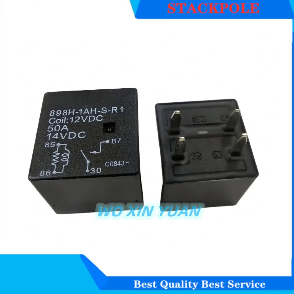 

2PCS/lot 100%New Relay 898H-1AH-S-R1 12VDC 898H 1AH S R1 12VDC 50A 4PIN 12VDC Automobile relay