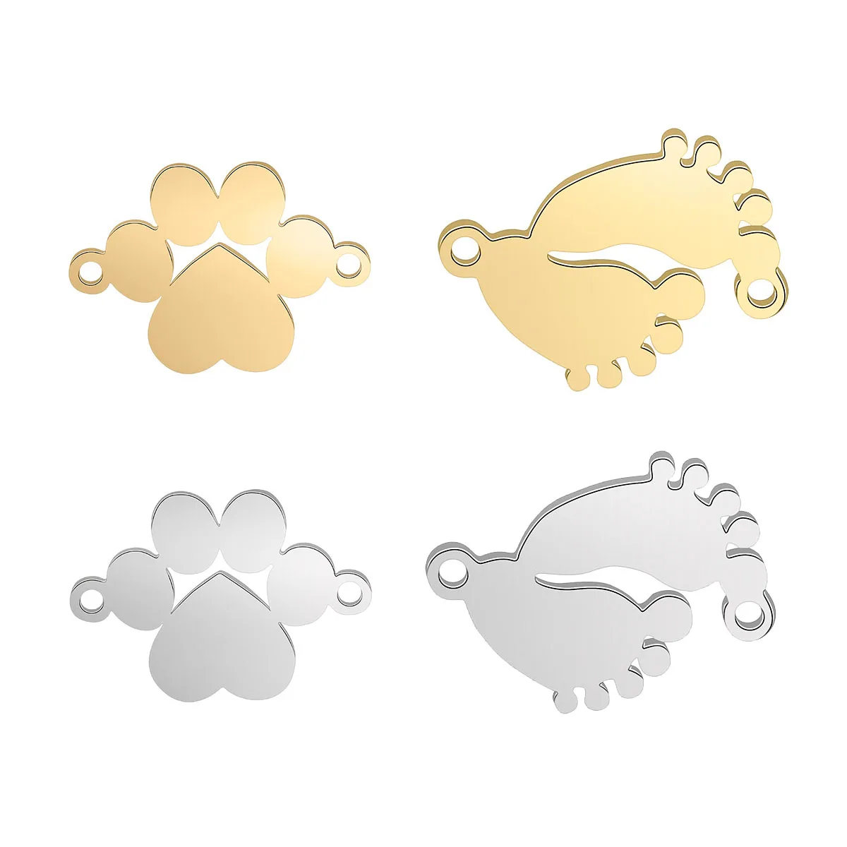 10pcs Stainless Steel Baby Foot Animal Paw Charms Bracelet Necklace Connector for Jewelry Making Findings Accessories Wholesale
10pcs Stainless Steel Baby Foot Animal Paw Charms Bracelet Necklace Connector for Jewelry Making Findings Accessories Wholesale
