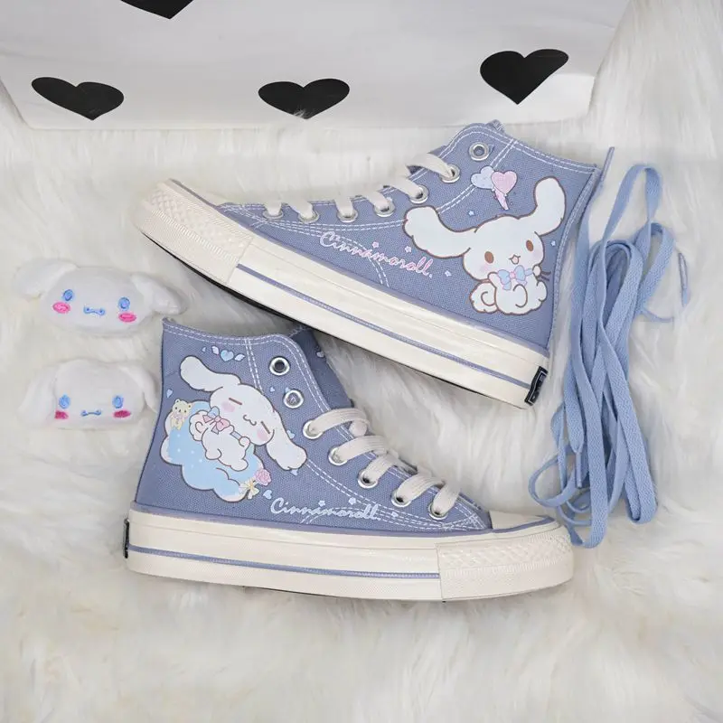 Высокие холщовые ботинки Kawali Sanrio Kuromi Cinnamoroll My Melody, повседневная обувь для доски, модные милые Мультяшные подарки на день рождения для девочек
Высокие холщовые ботинки Kawali Sanrio Kuromi Cinnamoroll My Melody, повседневная обувь для доски, модные милые Мультяшные подарки на день рождения для девочек