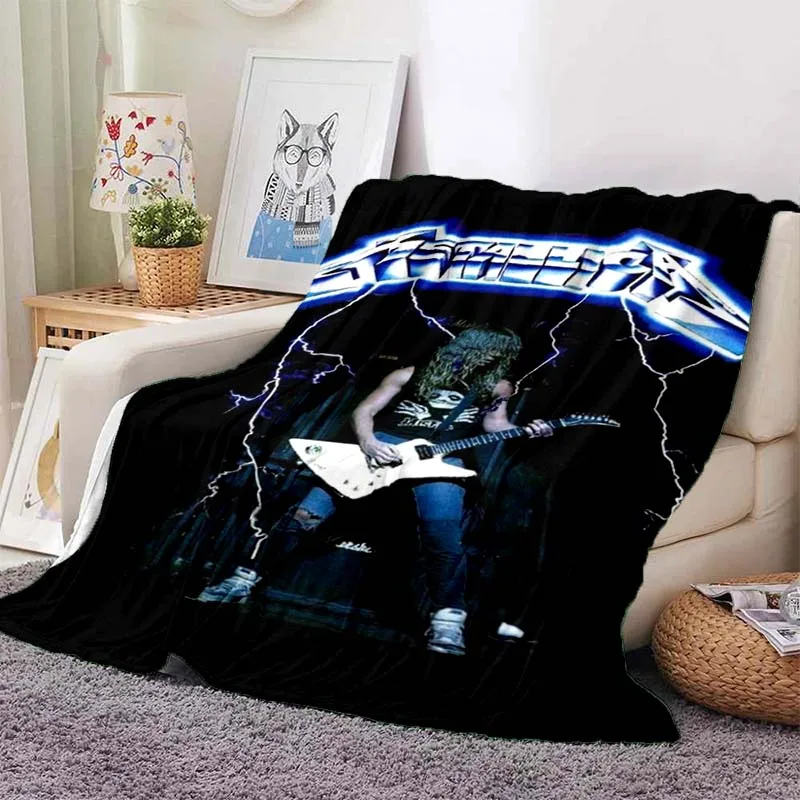 

Metallica 3D Printed Four Seasons Blanket Sofa Cover Travel Bed Plush Blanket Lightweight Flannel Blanket Warm Kids