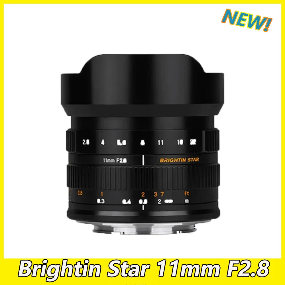 

Brightin Star 11mm F2.8 Full Frame Wide Angle Mirrorless Camera Lens for Sony E A73 Nikon Z Z7 Canon RF R8 Leica L Mount Camera
