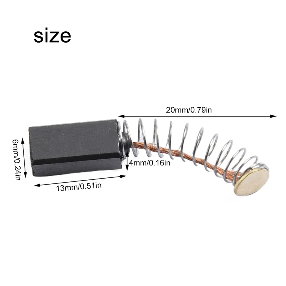 10pcs Carbon Brushes Kit For Electric Motors 13mmx6mmX4mm Carbon High Quality Replacement Electric Power Tool Accessories
10pcs Carbon Brushes Kit For Electric Motors 13mmx6mmX4mm Carbon High Quality Replacement Electric Power Tool Accessories