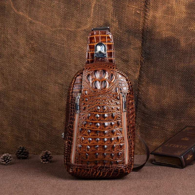 Luxury Crocodile Men Bags Genuine Cow Leather Men's Chest Bag Messenger Leather Travel Chest Backpack Male Designe Crossbody Bag
Luxury Crocodile Men Bags Genuine Cow Leather Men's Chest Bag Messenger Leather Travel Chest Backpack Male Designe Crossbody Bag