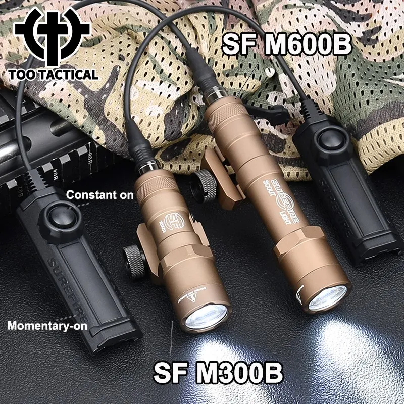 Surefir M300B M600B Flashlight Airsoft 600Lumens Wadsn M600b Hunting Scout Light Tactical Weapon Spotlight Dual Function Switch
Surefir M300B M600B Flashlight Airsoft 600Lumens Wadsn M600b Hunting Scout Light Tactical Weapon Spotlight Dual Function Switch