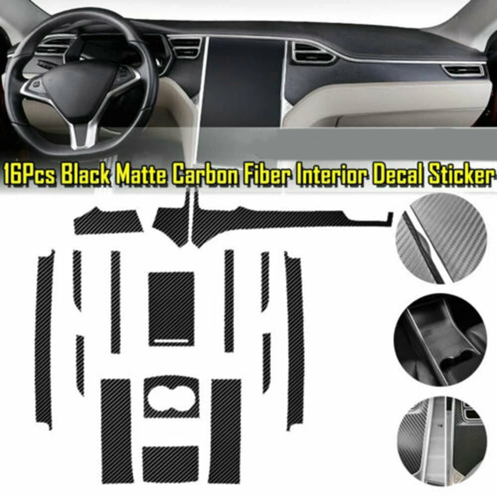 16Pcs/Set 3D Carbon Fiber Center Console Wrap Vinyl Stickers Trim Decals For Tesla Model X S Auto Interior Accessories Decor
16Pcs/Set 3D Carbon Fiber Center Console Wrap Vinyl Stickers Trim Decals For Tesla Model X S Auto Interior Accessories Decor