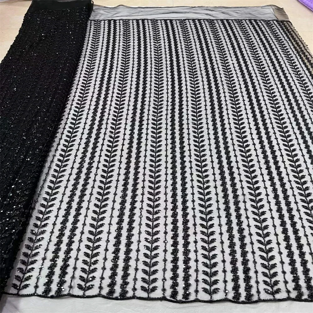 2023 French Bridal Luxury African Sequins Tulle Lace Fabric High Quality Nigeria Embroidered Beaded Lace Fabric For Dress CD2150 
2023 French Bridal Luxury African Sequins Tulle Lace Fabric High Quality Nigeria Embroidered Beaded Lace Fabric For Dress CD2150