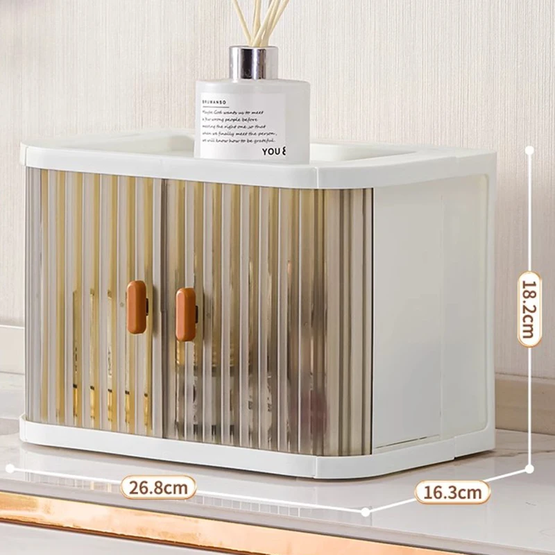 Портативный органайзер для косметики, Настольные Двойные открытые штабелируемые Органайзеры для хранения косметики, органайзер для макияжа, коробка для хранения 
Портативный органайзер для косметики, Настольные Двойные открытые штабелируемые Органайзеры для хранения косметики, органайзер для макияжа, коробка для хранения