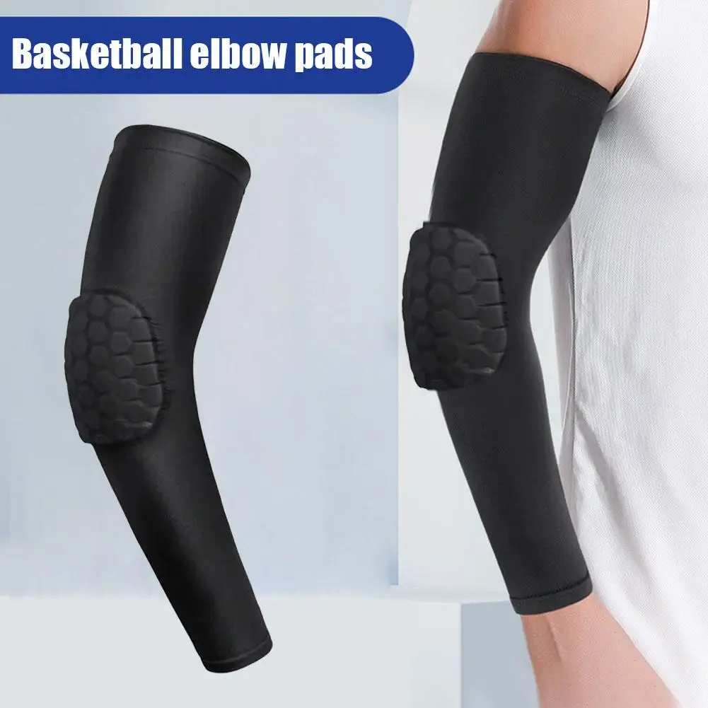 

1PCS Sport Elbow Pads Elastic Basketball Arm Sleeve Crashproof Elbow Guard Support Honeycomb Protector Elbow Sport K4L6