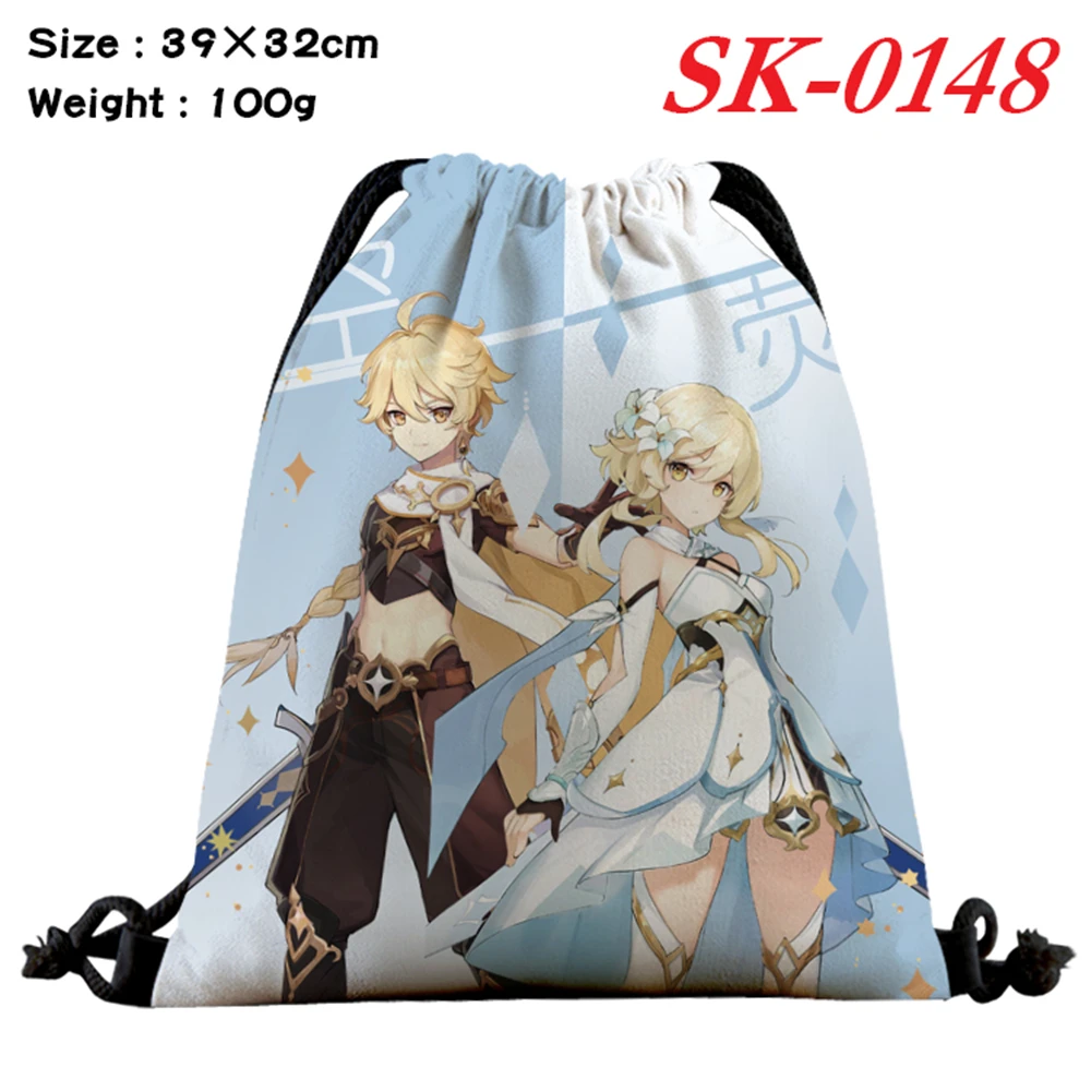 Drawstring Bags Genshin Impact Canvas Cartoon Unisex Backpack Fashion Cosmetic Container Casual Beach Bag Travel Shoes Pouch
Drawstring Bags Genshin Impact Canvas Cartoon Unisex Backpack Fashion Cosmetic Container Casual Beach Bag Travel Shoes Pouch