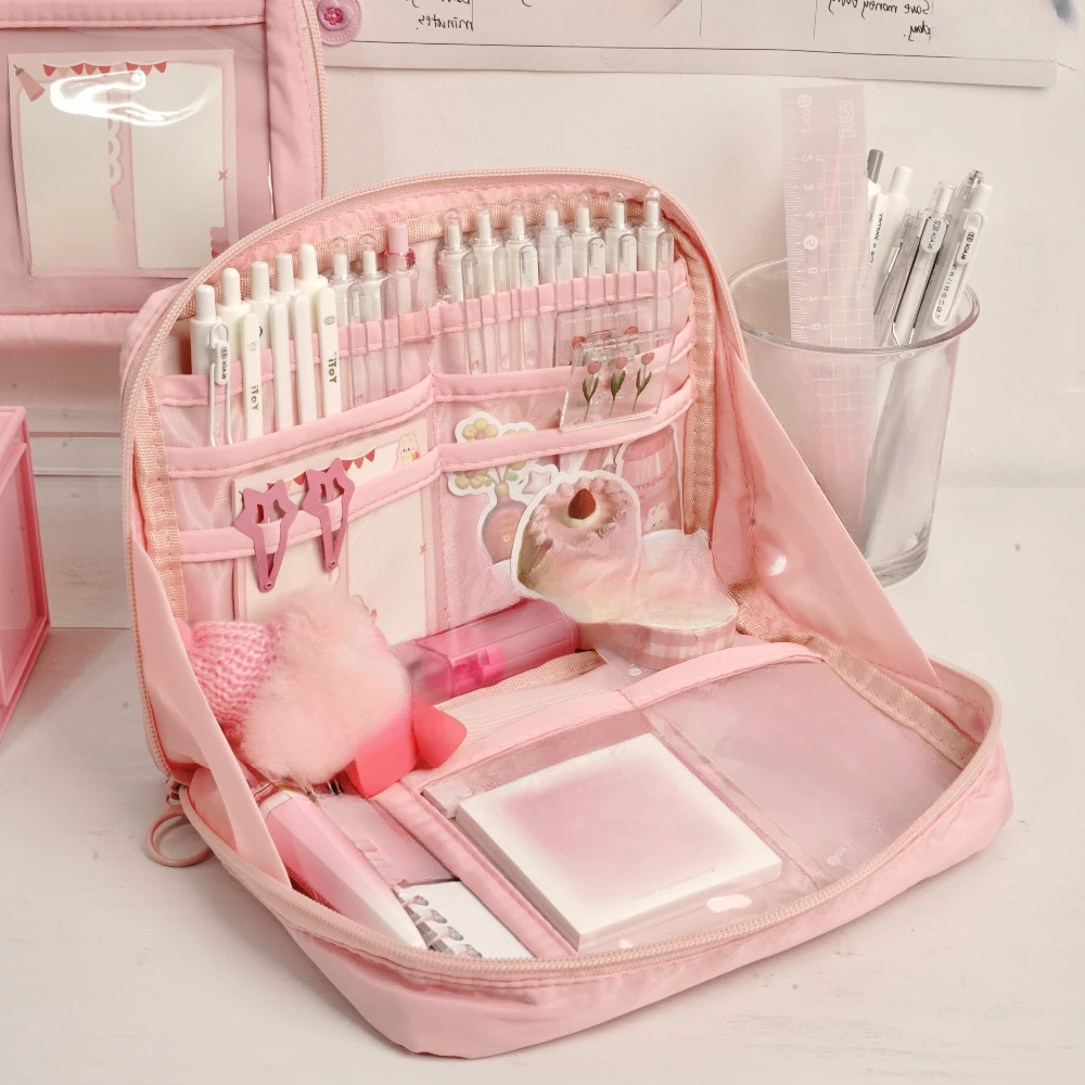 Girl Cute Pink Pencil Bag Aesthetic School Large Capacity Pencil Box Stationery Supplies Zipper Pencil Pouch School Supplies
Girl Cute Pink Pencil Bag Aesthetic School Large Capacity Pencil Box Stationery Supplies Zipper Pencil Pouch School Supplies