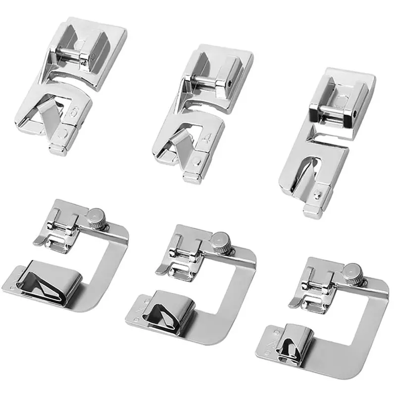 6PCS Rolled Hem Presser Foot Kit Sewinging Rolled Hemmer Presser Foot for Singer Brother Janome Domestic Sewing Machines
6PCS Rolled Hem Presser Foot Kit Sewinging Rolled Hemmer Presser Foot for Singer Brother Janome Domestic Sewing Machines
