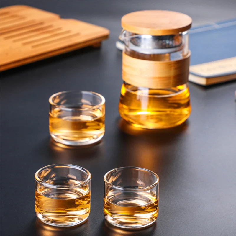 Portable Travel Glass Tea Cup Set High Temperature Glass Teapot Set 2021 New Hot Travel Essential Tea Set Accessories
Portable Travel Glass Tea Cup Set High Temperature Glass Teapot Set 2021 New Hot Travel Essential Tea Set Accessories