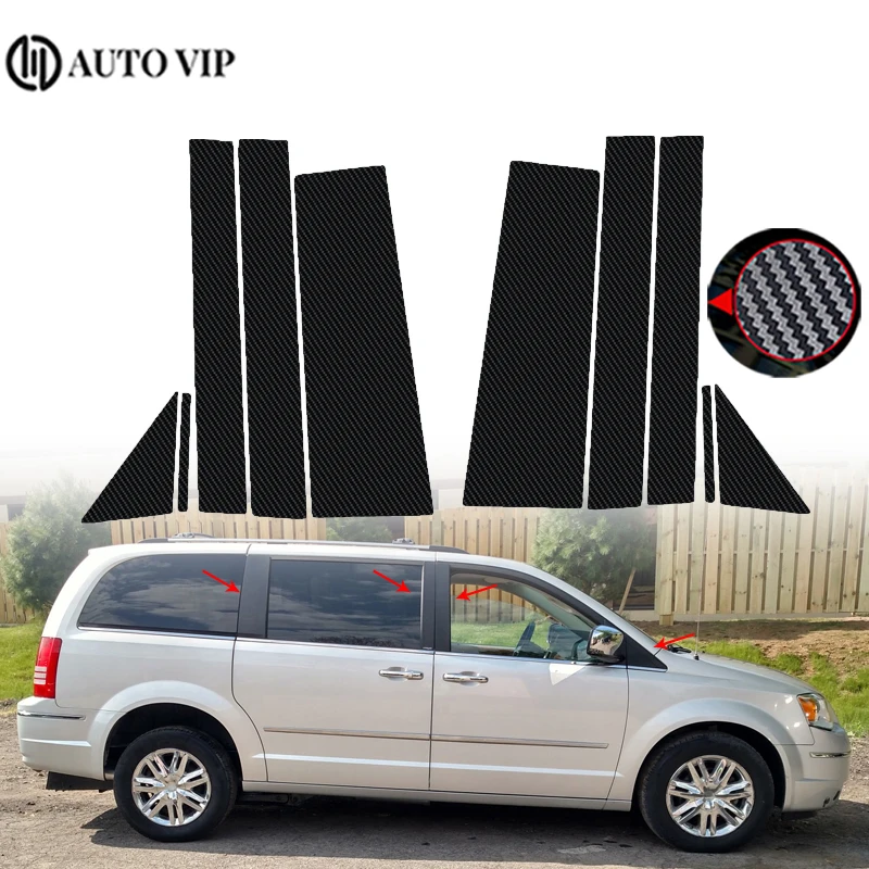 10Pcs Car Door Window Pillar Posts Trim Covers Sticker for Chrysler Town & Country carbon fibre 2008-2016 Car accessories
10Pcs Car Door Window Pillar Posts Trim Covers Sticker for Chrysler Town & Country carbon fibre 2008-2016 Car accessories
