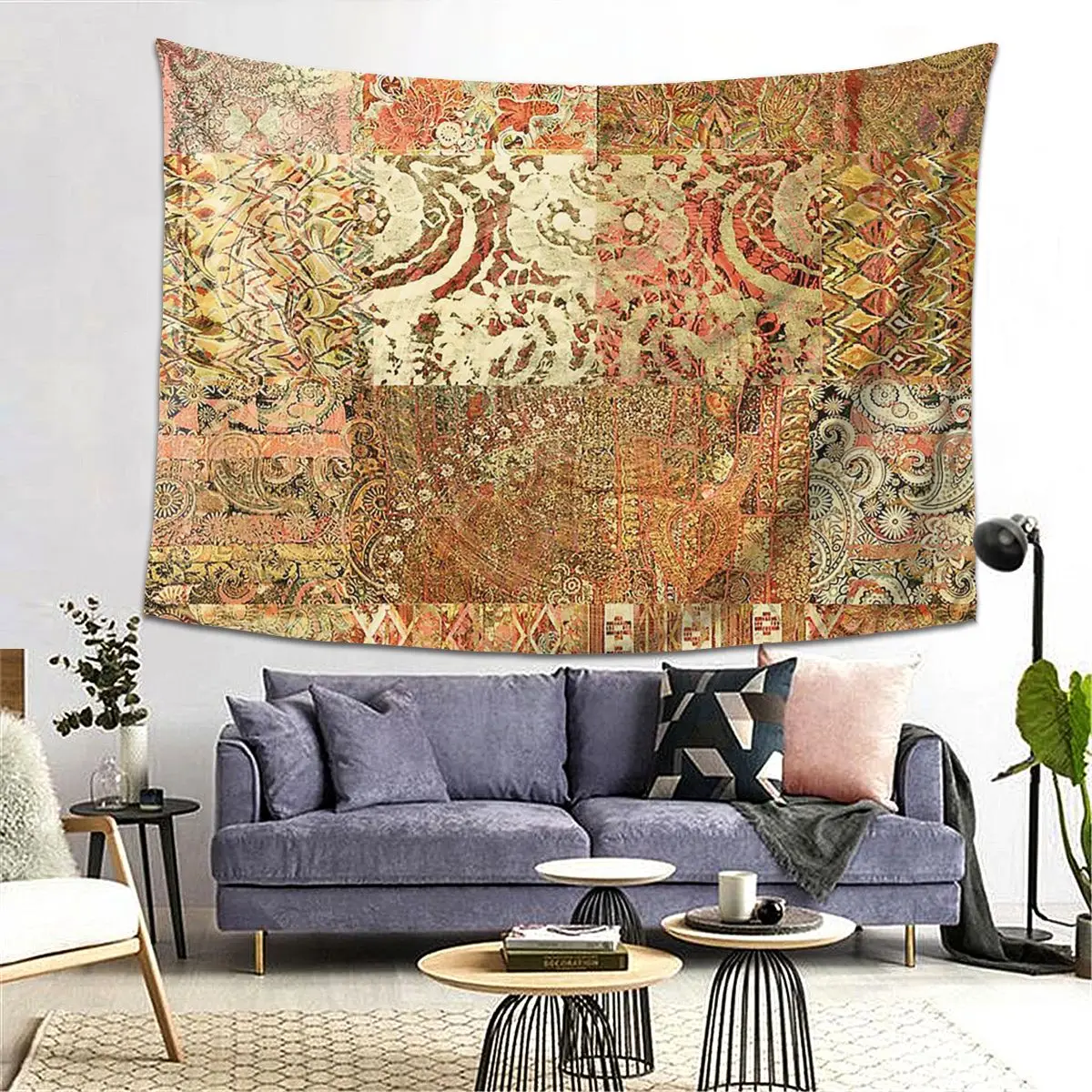 

Bohemian Wonderland III Desert Sage Aesthetic Home Decoration Tapestry Art Wall Hanging Tapestries for Living Room Bedroom Dorm