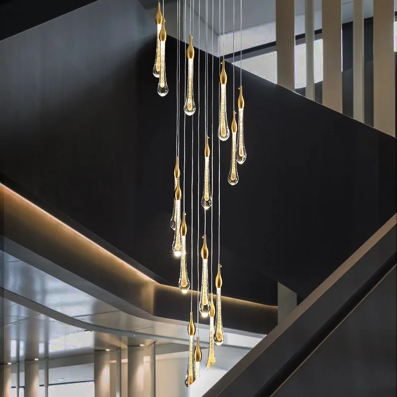 Luxury Living Room LED Crystal Lamp Water Drop Design Crystal Pendant Light Modern Dining Cafe Golden Home Decoration Chandelier
Luxury Living Room LED Crystal Lamp Water Drop Design Crystal Pendant Light Modern Dining Cafe Golden Home Decoration Chandelier