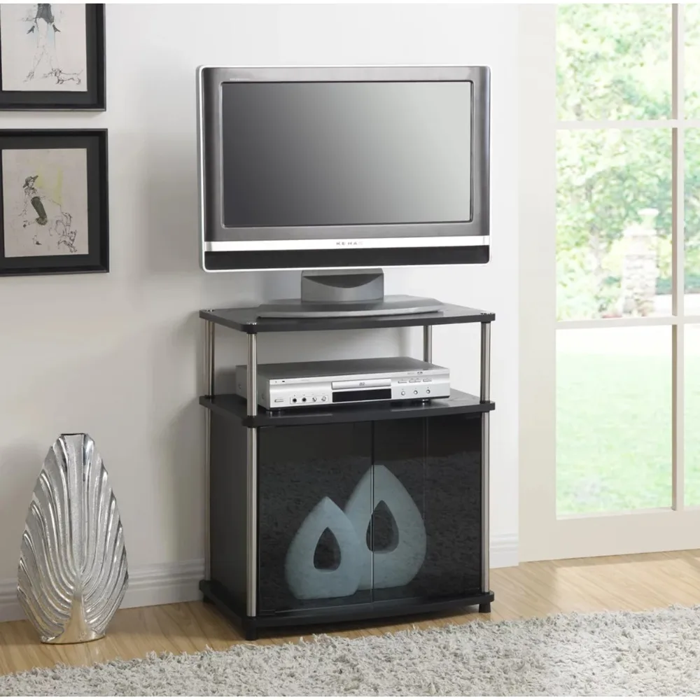 Designs2Go No Tools TV Stand With Black Glass Cabinet for TVs Up to 25" Multiple ColorsFreight Free Furniture Living Room Home 
Designs2Go No Tools TV Stand With Black Glass Cabinet for TVs Up to 25" Multiple ColorsFreight Free Furniture Living Room Home