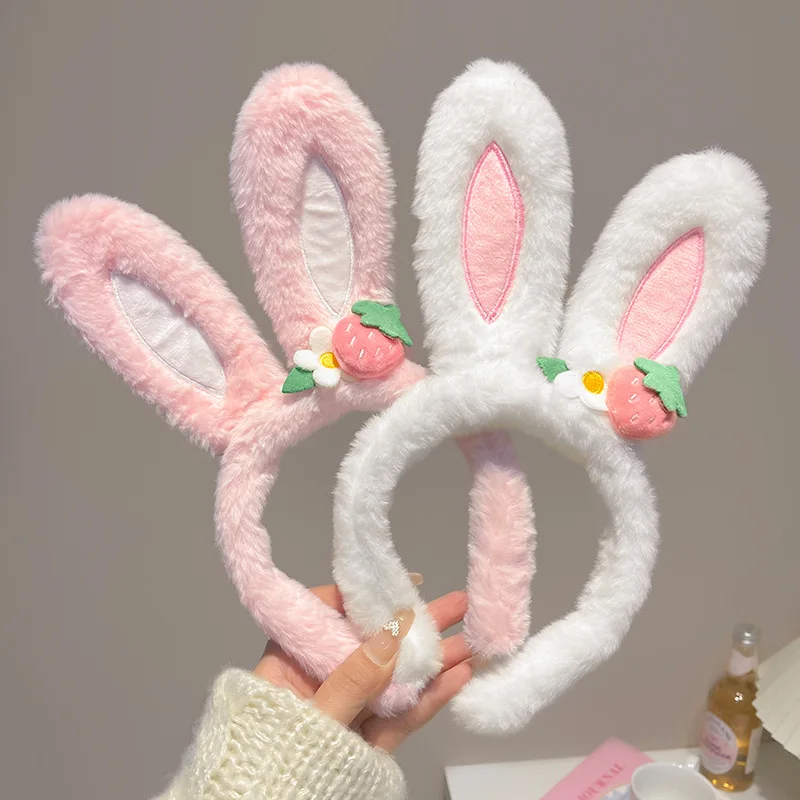Plush Furry Strawberry Flower Rabbit Ear Pink Headband For Woman Girl Wash Face Party Cute Kawaii Hairband Fashion Accessories
Plush Furry Strawberry Flower Rabbit Ear Pink Headband For Woman Girl Wash Face Party Cute Kawaii Hairband Fashion Accessories