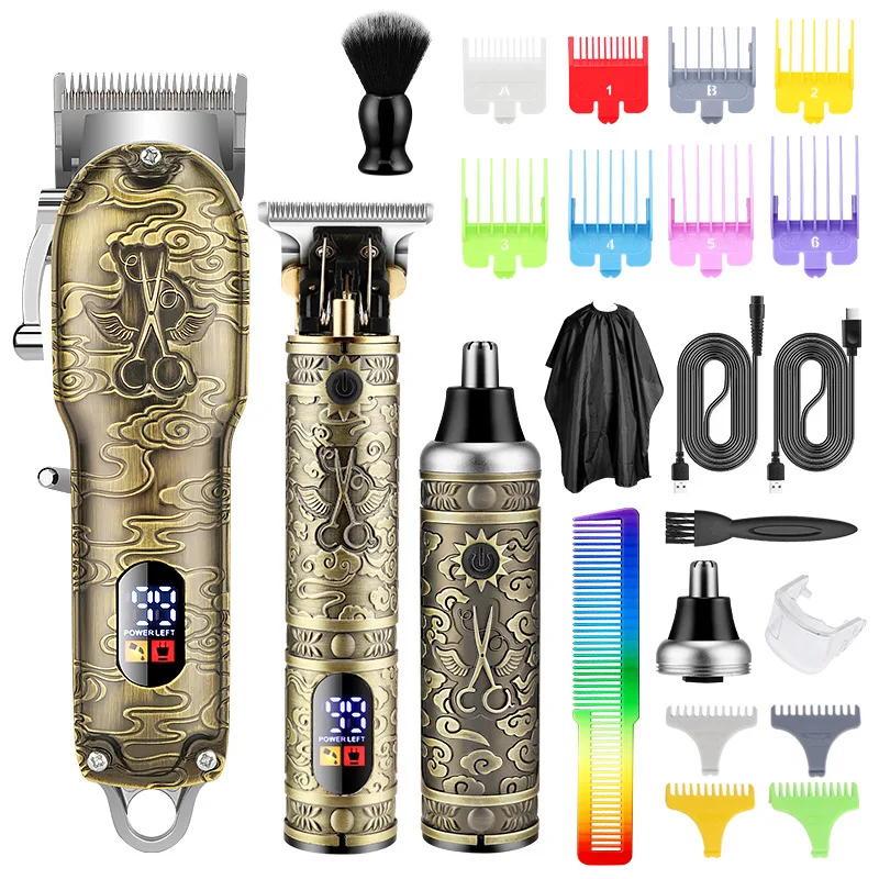 Push and Shear Barber Set Professional Electric Oil Head Push and Shear Carving Pusher Razor Nose Hair Device Gift Box Clipper
Push and Shear Barber Set Professional Electric Oil Head Push and Shear Carving Pusher Razor Nose Hair Device Gift Box Clipper