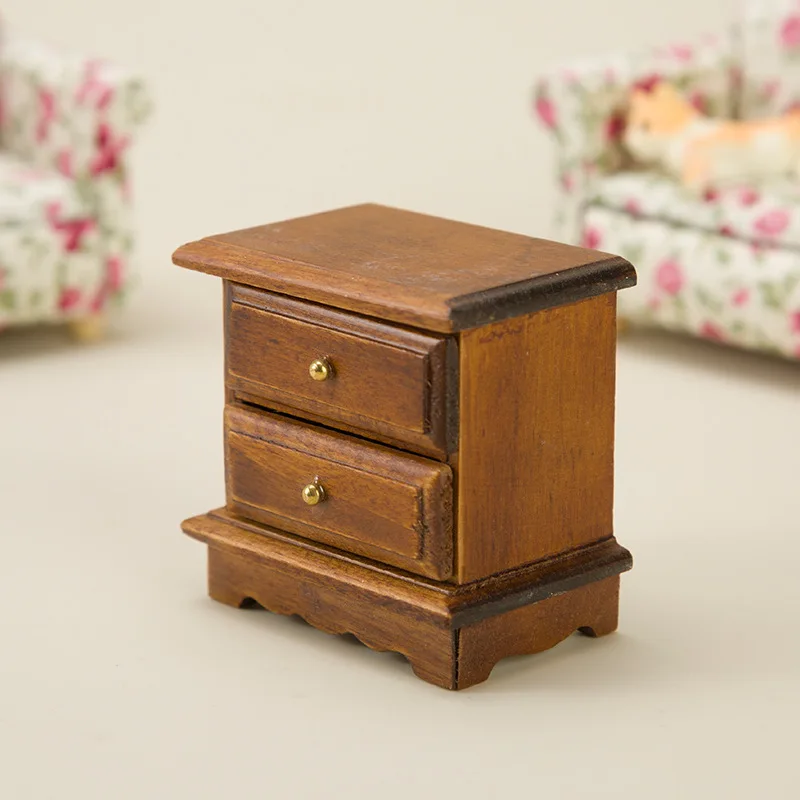1:12 dollhouse Dollhouse bedroom scene play house toys display mini model double lattice bedside table
1:12 dollhouse Dollhouse bedroom scene play house toys display mini model double lattice bedside table