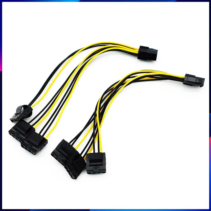 2Pcs PCIe 6pin Female to 3 Molex IDE 4pin Graphic Card Power Supply Splitter Cable
2Pcs PCIe 6pin Female to 3 Molex IDE 4pin Graphic Card Power Supply Splitter Cable