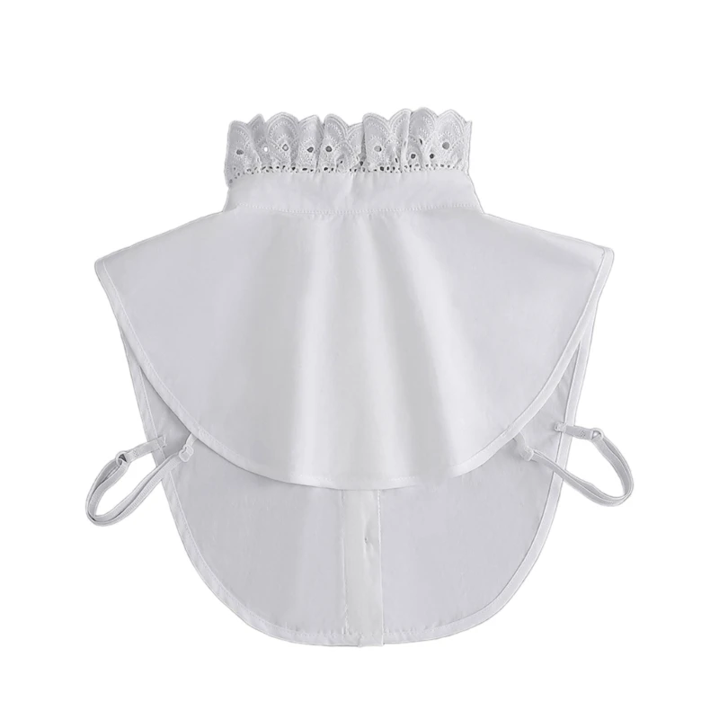 Womens Detachable Fake Collar White Blouses Half Shirt Elegant Ruffled Lace Patchwork French Neckwear Accessory
Womens Detachable Fake Collar White Blouses Half Shirt Elegant Ruffled Lace Patchwork French Neckwear Accessory