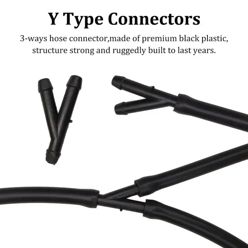 Universal Connector Hose Joiner Pipe Plastic Splitter T/Y/I Type Tube Washer Water Windshield 36pcs Black Durable
Universal Connector Hose Joiner Pipe Plastic Splitter T/Y/I Type Tube Washer Water Windshield 36pcs Black Durable