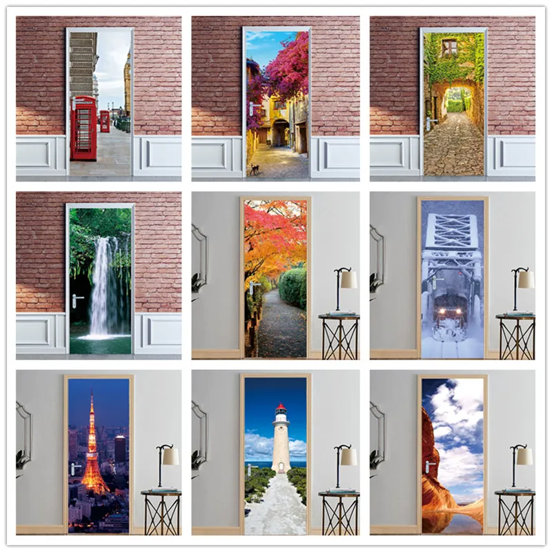 Self Adhesive Home Decor Door Mural Waterfall Telephone Booth Lighthouse PVC Waterproof Door Sticker For Living Room Bedroom 85
Self Adhesive Home Decor Door Mural Waterfall Telephone Booth Lighthouse PVC Waterproof Door Sticker For Living Room Bedroom 85
