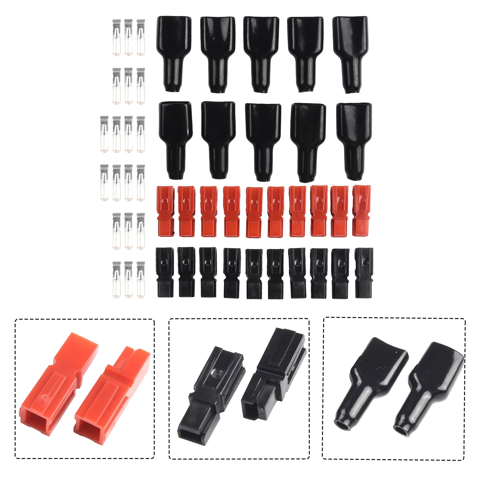 Red Shell Durable Polycarbonate For Anderson Plug Connector Kit with Dust Cover for Electric Power Applications
Red Shell Durable Polycarbonate For Anderson Plug Connector Kit with Dust Cover for Electric Power Applications
