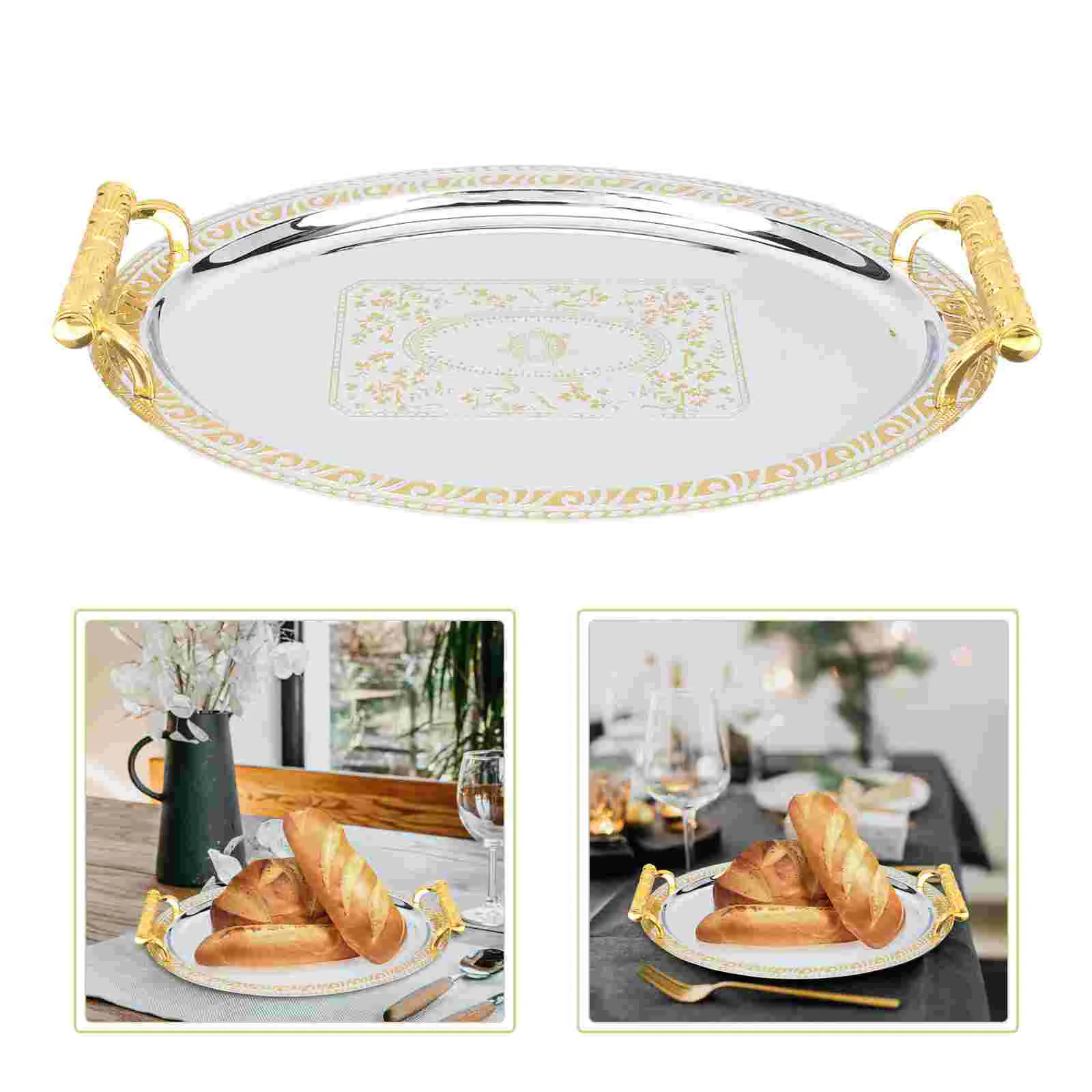 Washable Convenient Handle Design Decorative Stainless Steel Snacks Tray Household Fruits Tray for Hotel Restaurant Banquet Home
Washable Convenient Handle Design Decorative Stainless Steel Snacks Tray Household Fruits Tray for Hotel Restaurant Banquet Home